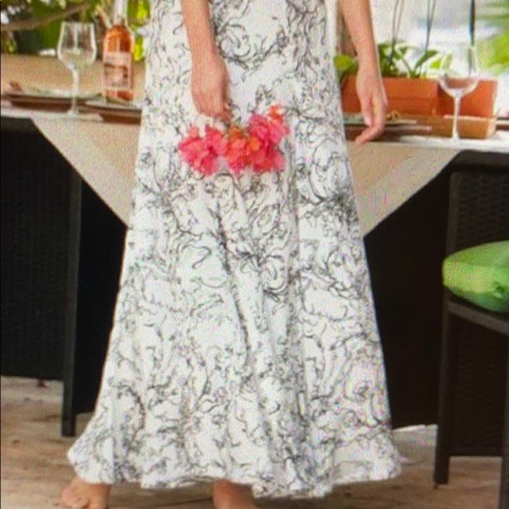 Soft Surroundings Summer Breeze Print Maxi Skirt
